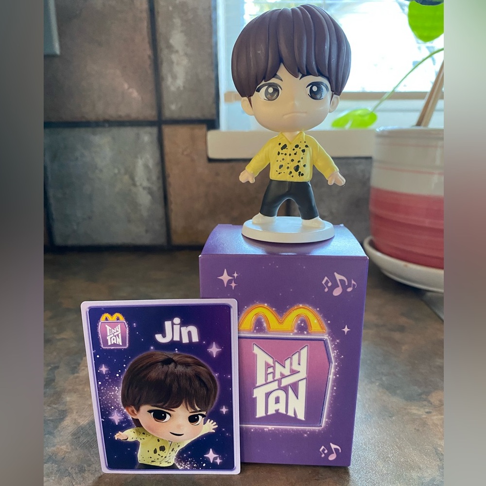 McDonald’s Tiny Tan BTS - Jin Collectible Figurine with Card and Box